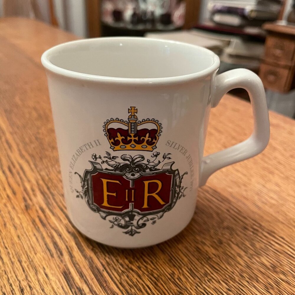 Vintage Queen Elizabeth Silver Jubilee 1977 Coffee Cup Mug by Tams